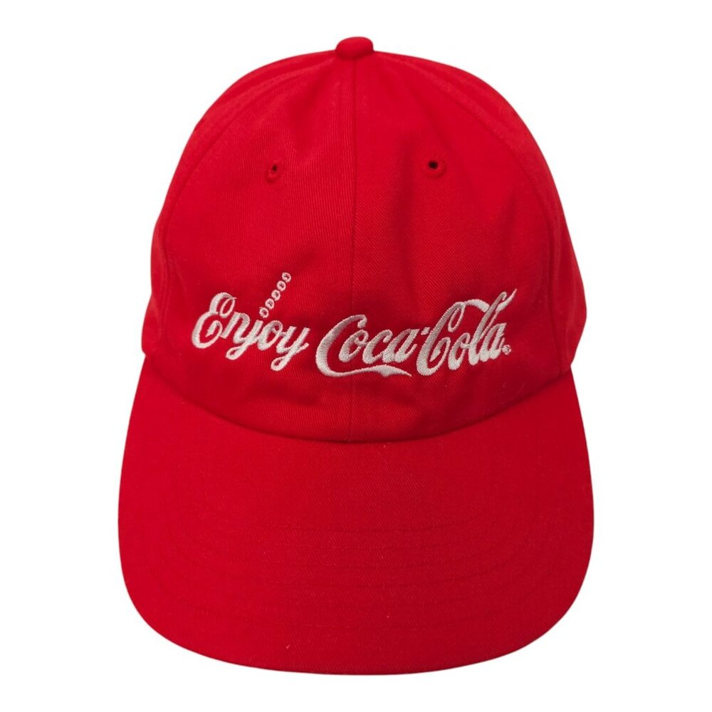 RPET Enjoy Coca Cola Tuck Strap Cap Trucker Baseball EmbroideHat Recycled Bottle